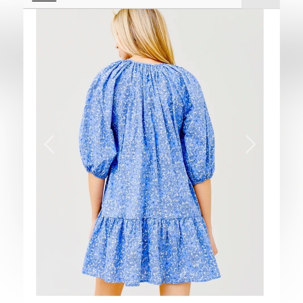 DELUC WOMEN'S ANGELA MINI DRESS in blue floral - Picture 2 of 6